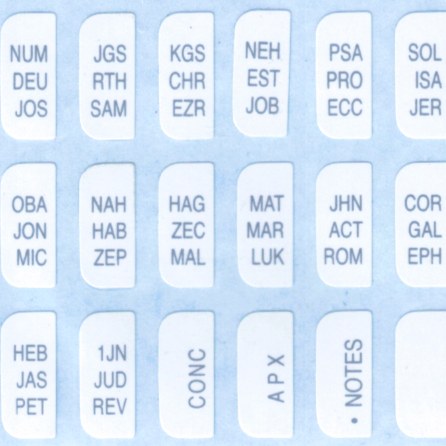 Half Square Indexing: white Background | silver Text | English