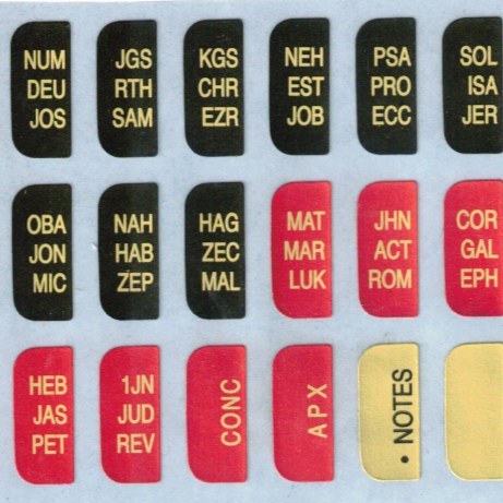 Half Square Indexing: Black Red Background | Gold Text | English